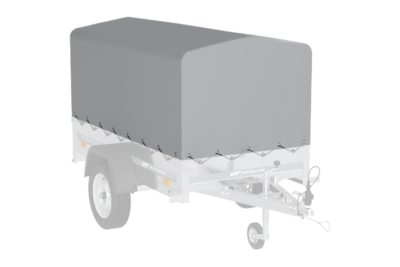 Remorque simple essieu 200×106 avec bâche haute, arceau, rehausses de ridelles et roue jockey – Garden Trailer 200 KIPP – Image 3