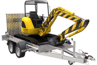 Remorque de chantier pour le transport d'une mini-pelle – UNITRAILER STARK 3 260 – Image 8