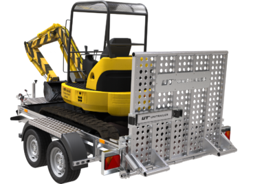 Remorque de chantier pour le transport d'une mini-pelle – UNITRAILER STARK 3 260 – Image 9