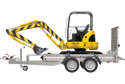 Remorque de chantier pour le transport d'une mini-pelle – UNITRAILER STARK 3 260 – Image 12