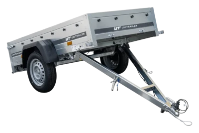 Cliquez pour agrandir Remorque neuve 200×106 avec bâche plate, rehausses de ridelles et roue jockey – Garden Trailer 200 KIPP – Image 6