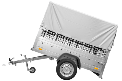 Remorque simple essieu 200×106 avec bâche haute, arceau, rehausses de ridelles et roue jockey – Garden Trailer 200 KIPP – Image 8