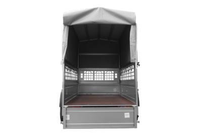 Remorque simple essieu 200×106 avec bâche haute, arceau, rehausses de ridelles et roue jockey – Garden Trailer 200 KIPP – Image 13