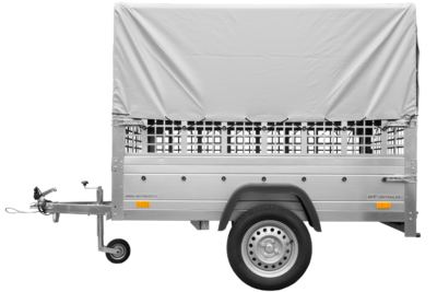 Remorque simple essieu 200×106 avec bâche haute, arceau, rehausses de ridelles et roue jockey – Garden Trailer 200 KIPP – Image 14