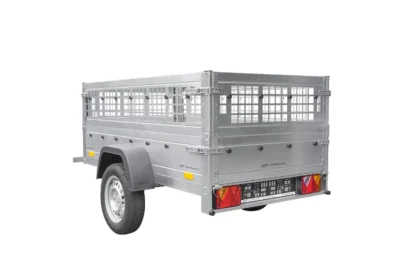 Remorque Garden Trailler 200 KIPP avec rehausses grillagées et roue jockey – Image 7