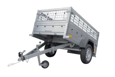 Remorque Garden Trailler 200 KIPP avec rehausses grillagées et roue jockey – Image 6