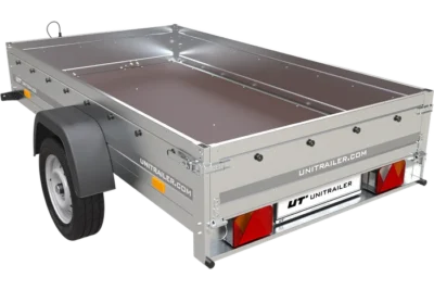 Remorque voiture simple essieu Unitrailer Garden Trailer 230 x 125 cm avec timon fixe 500/750 kg – Image 4