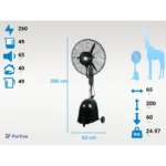 Purline Ventilateur Brumisateur 49L – Image 2
