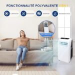 SereneLife Climatiseur Mobile 9000 BTU avec Chauffage – Image 3