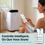 SereneLife Climatiseur Mobile Inverter A+++ 12000 BTU Double Tuyau – Image 4